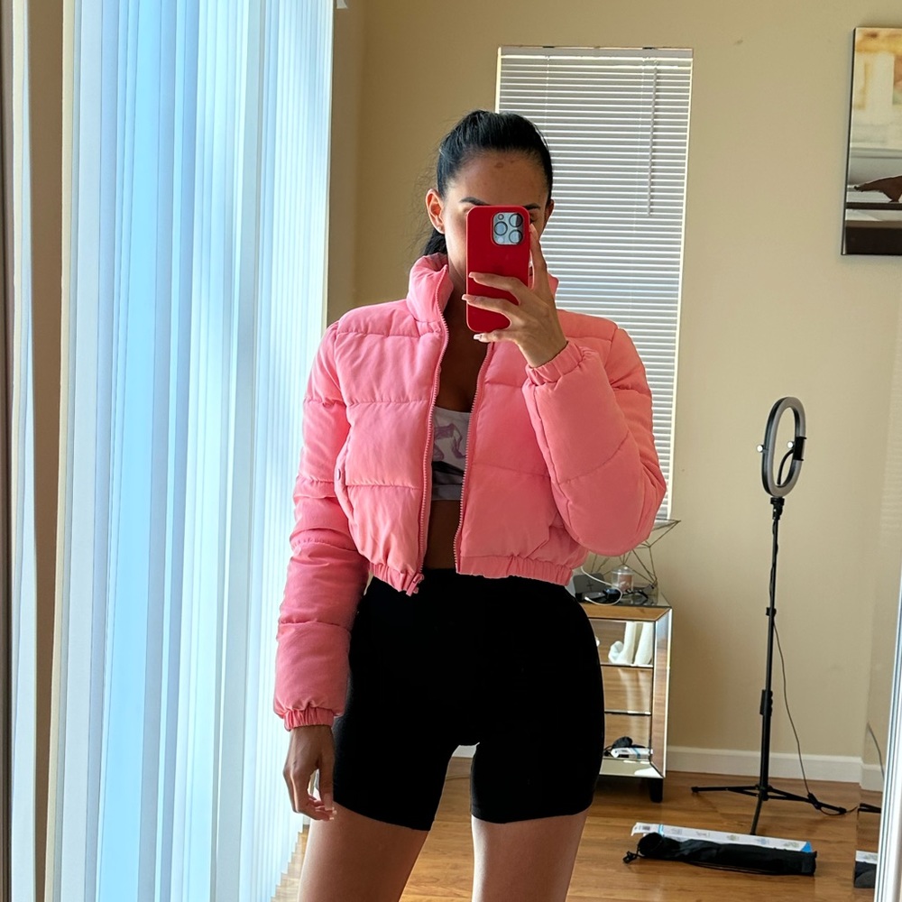 Pink cropped jacket